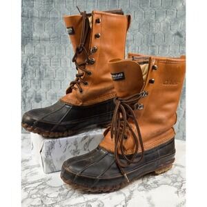 CABELA'S‎ STEEL SHANK THINSULATE DUCK BOOTS HUNTING HIKING CAMP MENS SIZE 8